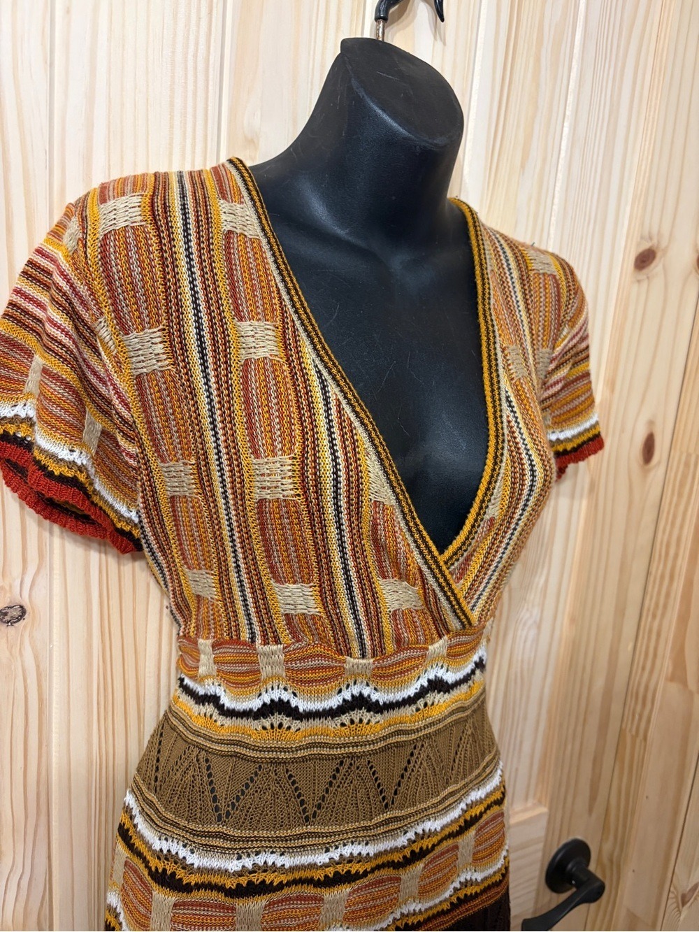 Vintage Demanding By Say What Babydoll Loose Knit Blouse Top Festival BoHo Y2K - Picture 3 of 6